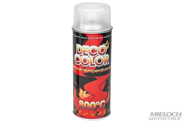 Lakier żaroodporny Deco Color 800°, bezbarwny, 400ml (np. do wydechów)