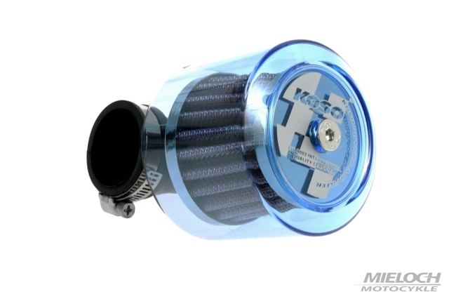 Filtr powietrza / stożkowy / stożek Koso Racing, niebieski, 90°, 35 mm