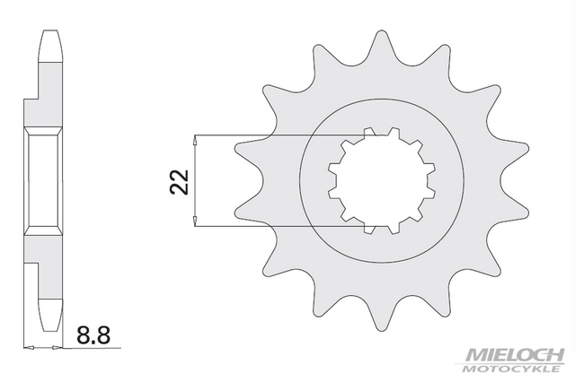 Zębatka przednia Chiaravalli 520, 15z (KTM 125-530) = JTF1901.15