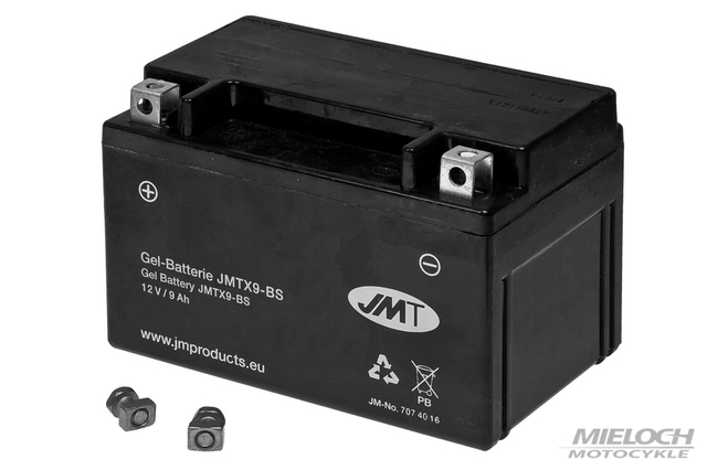 Akumulator żelowy JMT YTX9-BS 12V 9Ah, 150x87x105mm