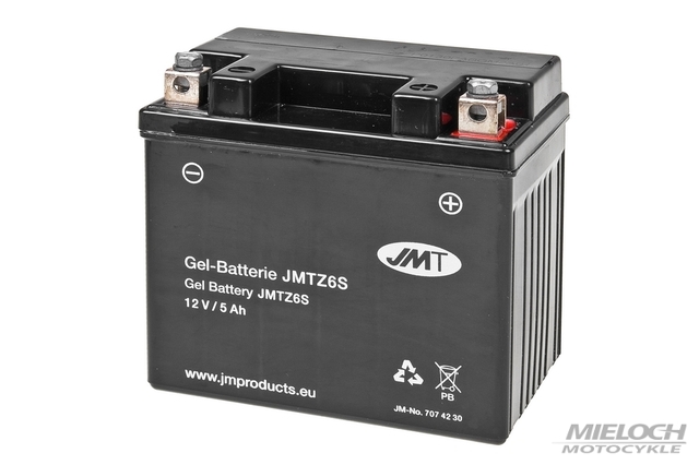 Akumulator żelowy JMT YTZ6S 12V 5Ah, 110x68x110mm