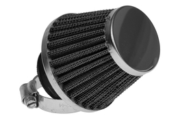 Filtr powietrza / stożkowy / stożek RMS, chrom, prosty, 38 mm