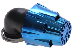 Filtr powietrza / stożkowy / stożek Polini Air Box, niebieski, 90°, 32 mm