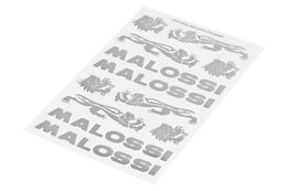 Naklejki Malossi Mini V3, srebrne, zestaw 110x168mm