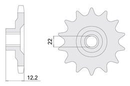 Zębatka przednia Chiaravalli 520, 16z (Aprilia ETX 350, ETX/Pegaso/Tuareg 600) = JTF1125.16