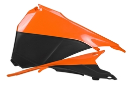 Osłony airboxa Polisport, pomarańczowo-czarne, KTM EXC 125-500 14-16