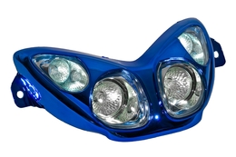 Reflektor przedni / lampa STR8 Quattro Style, niebieska, MBK Nitro 50-100 -12 / Yamaha Aerox 50-100 -12
