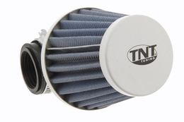 Filtr powietrza / stożkowy / stożek TNT KN, biały, 90°, 28 / 35 mm