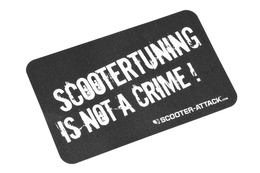 Naklejka Scootertuning is not a crime, 115x66 mm, czarna
