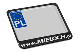 Ramka pod tablicę 3D, składana, www.mieloch.pl, czarna, skutery / moto 50