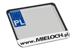 Ramka pod tablicę 3D, składana, www.mieloch.pl, biała, skutery / moto 50