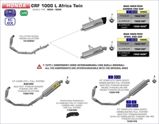 Osłona termiczna kolektora / wydechu Arrow, Race-Tech Carbon, Honda CRF 1000 L Africa Twin 16-19