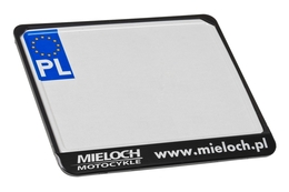 Ramka pod tablicę 3D, składana, www.mieloch.pl, czarna, motocykle / maxiskutery / ATV