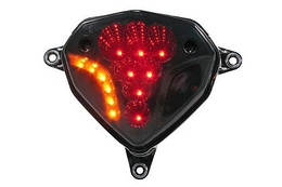 Lampa tylna STR8 LED Black Line z kierunkowskazami, MBK Nitro / Yamaha Aerox 13- (E)