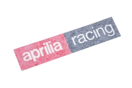 Naklejka Aprilia, Aprilia Racing, czarno-czerwona, 86x20 mm