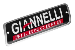Emblemat / naklejka końcówki wydechu / tłumika Giannelli, blaszka, czarny, 122x44 mm