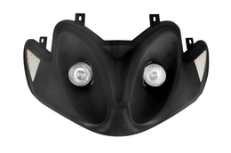Reflektor przedni / lampa TNT Double z kierunkowskazami LED, czarna, MBK Mach G / Yamaha Jog R, RR
