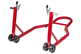 Podnośnik / stojak motocyklowy Parzini Strada, tylny, czerwony, uniwersalny, adaptery typu V pod rolki