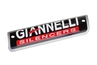 Emblemat / naklejka końcówki wydechu / tłumika Giannelli, czarny, 102x34 mm
